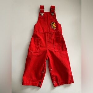 Vintage Deep Orange Ducky Overalls Babies Kids Toddler Childrens Boho Bohemian
